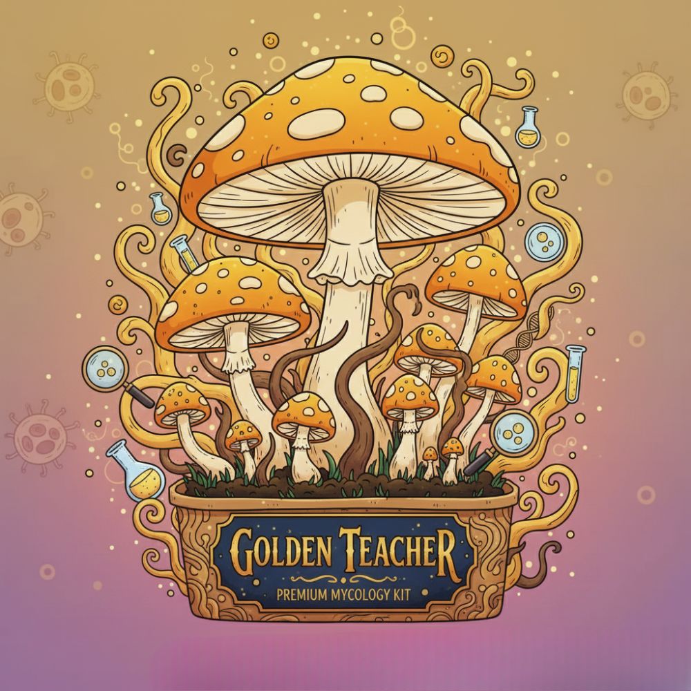 Golden Teacher, wyjątkowy growkit i rosnące zainteresowanie na zestawy mykologiczne
